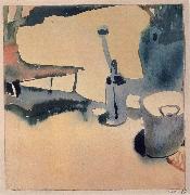 Paul Klee Flower Stand,Watering can and bucket Germany oil painting artist